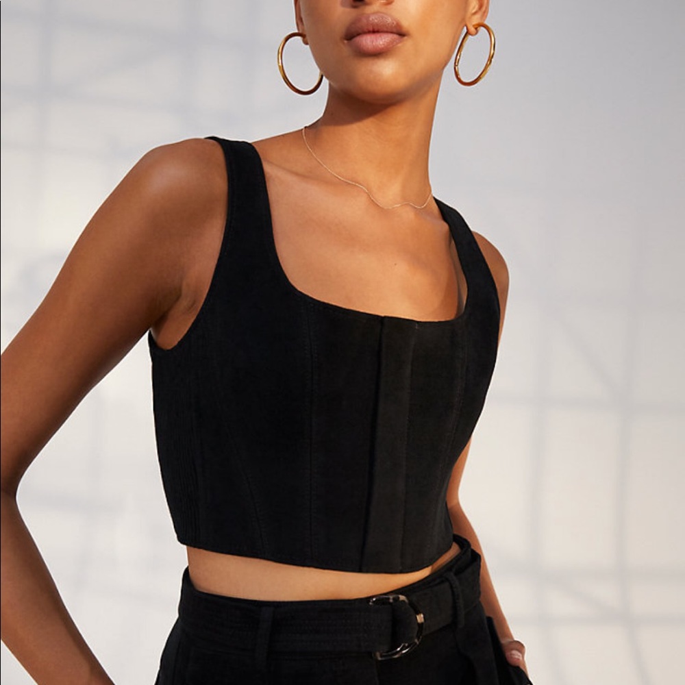 Aritzia Babton black corset top